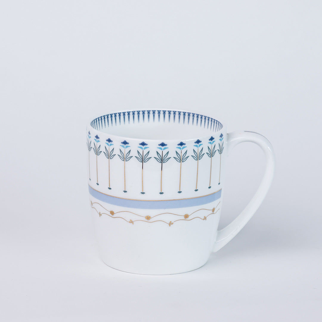 Magique by The Wishing Chair x Clay Craft, River of Flowers Alton Coffee Mug Set of 6, 180 ml (T02)