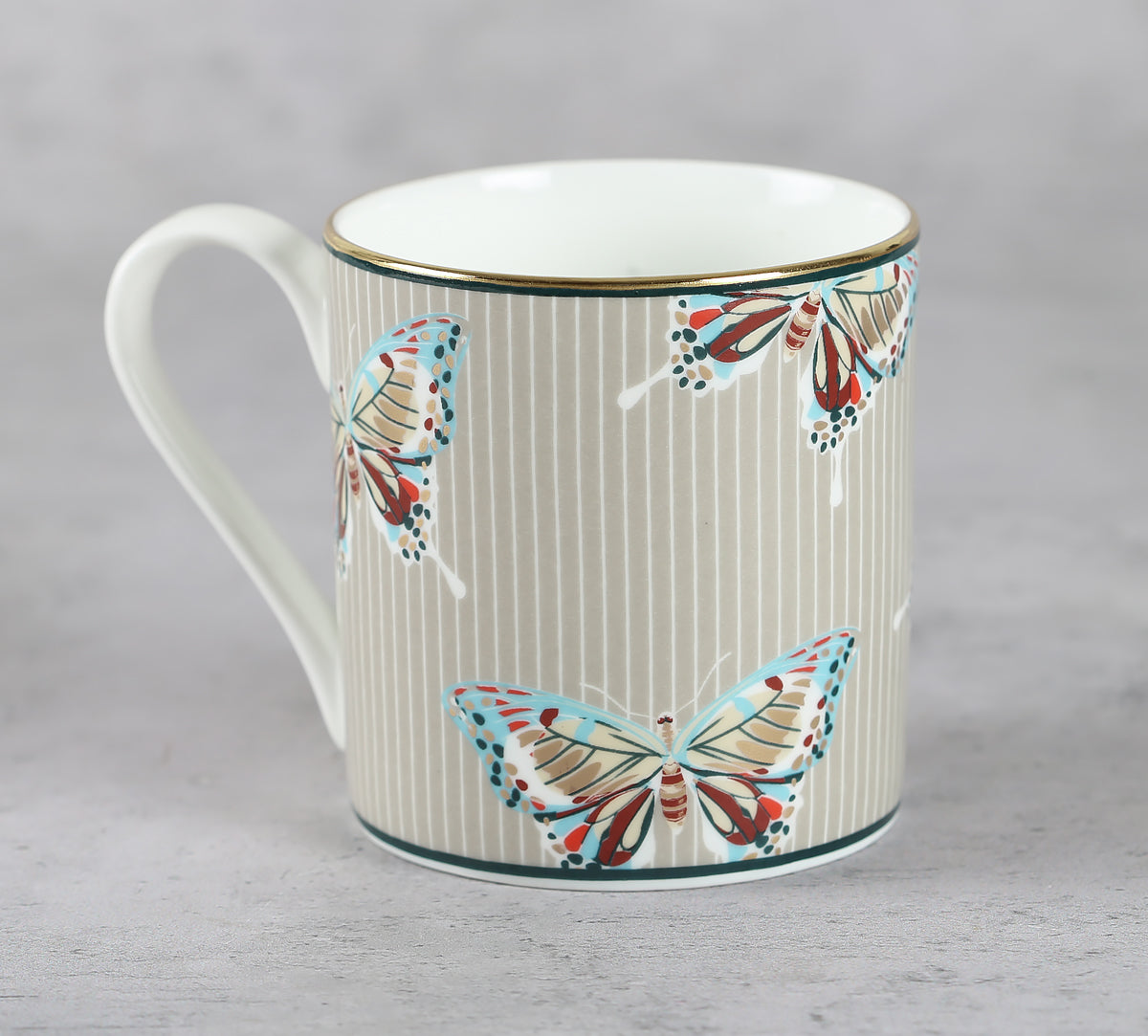 India Circus Nature's Bloom Melon Coffee Mug Set of 6