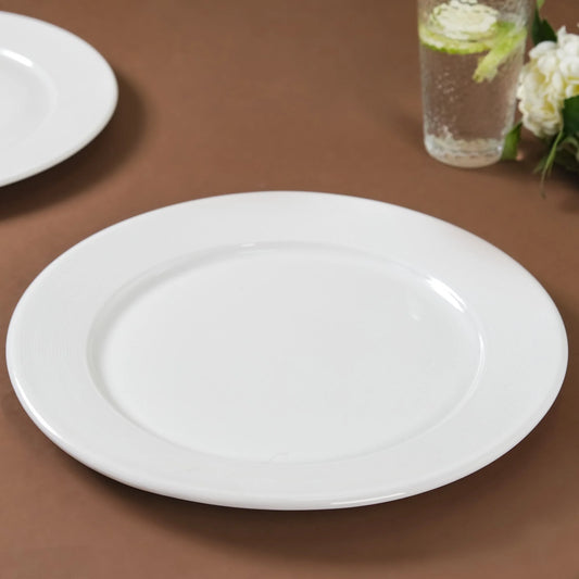 Clay Craft Basic Quarter Plate Georgian 7" 1 Piece Plain White