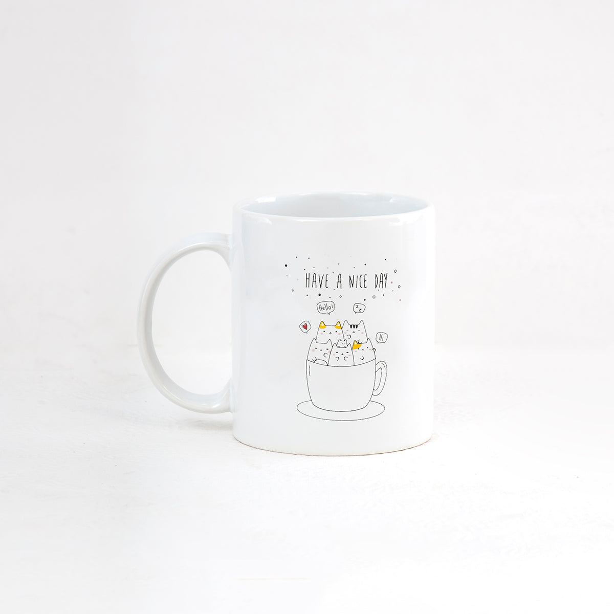 Swiss Coffee Mug, 1 piece, 300ml, Have a Nice Day