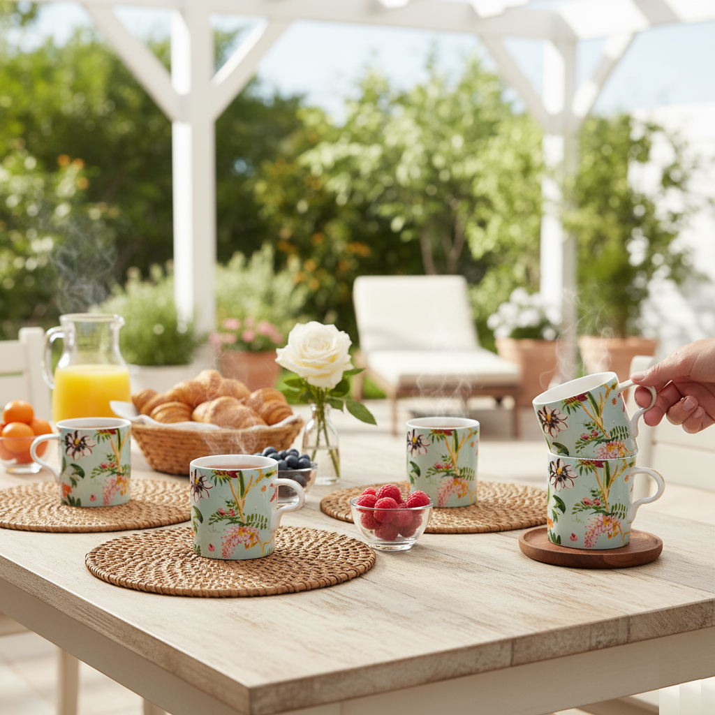 JCPL Louis Ebok Coffee & Tea Mugs Set of 6, 180 ml (ES301)