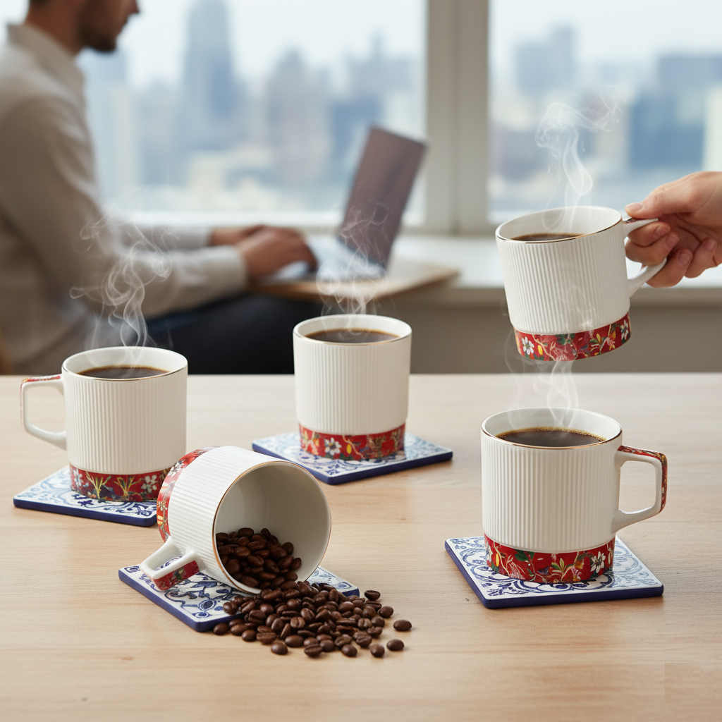 JCPL Charles Manor Coffee & Tea Mugs Set of 6 (MS402)