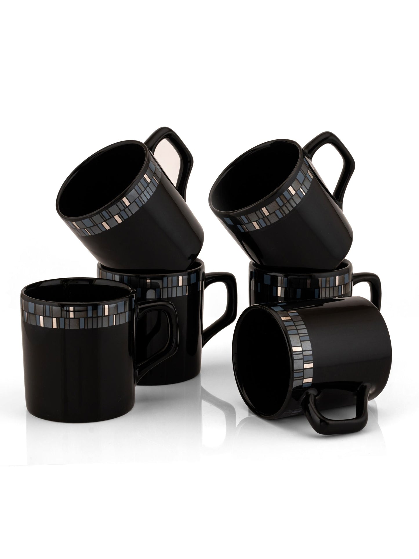 Director Black Gold Coffee & Tea Mug Set of 6 (E610)