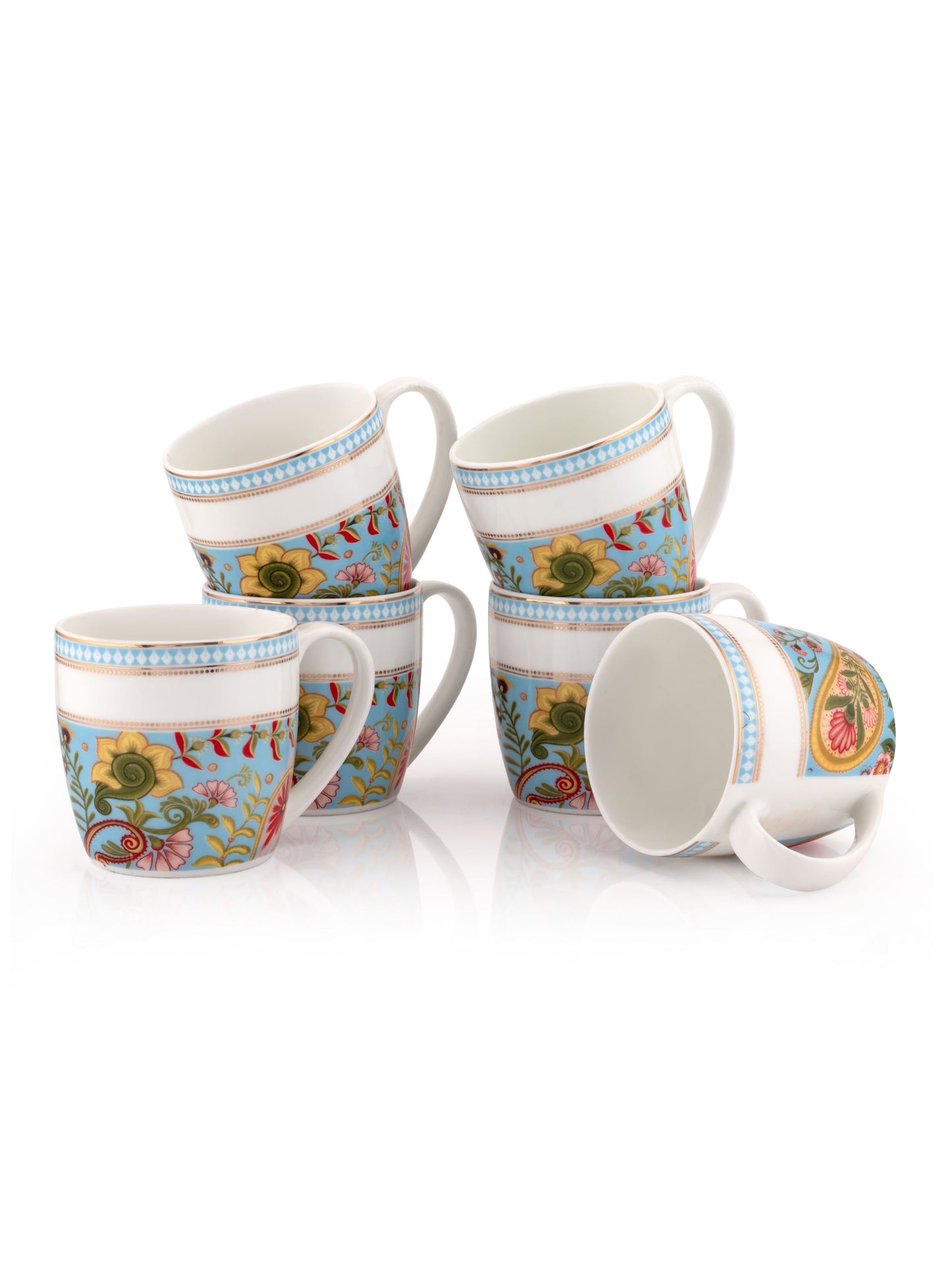 Alton Fiesta Coffee & Tea Mugs, 200ml, Set of 6 (FI802)