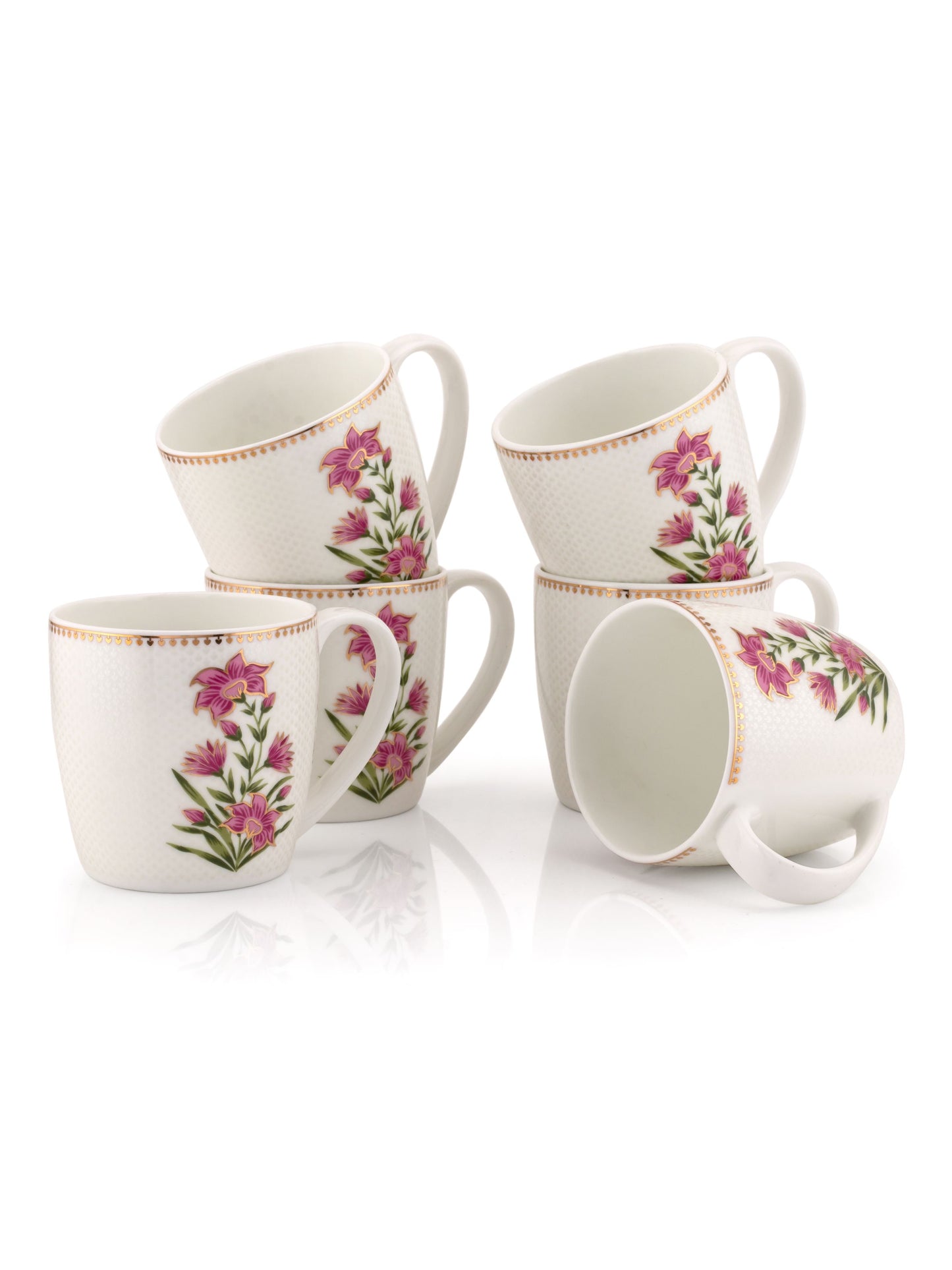 Alton Royal Velvet Coffee & Tea Mugs, 210 ml, Set of 6 (RV901)