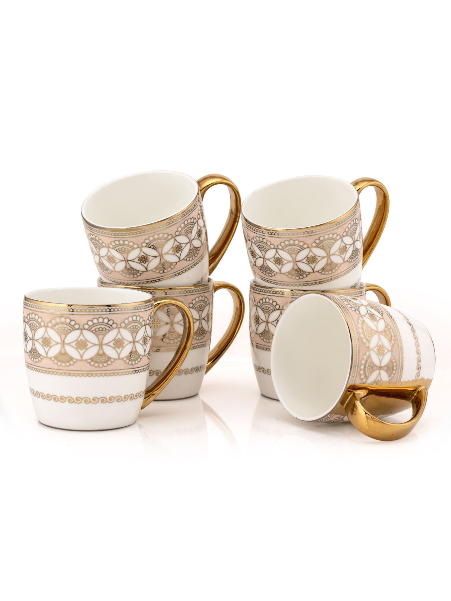 Alton Ebony Coffee & Tea Mugs, 200ml, Set of 6 (E648)