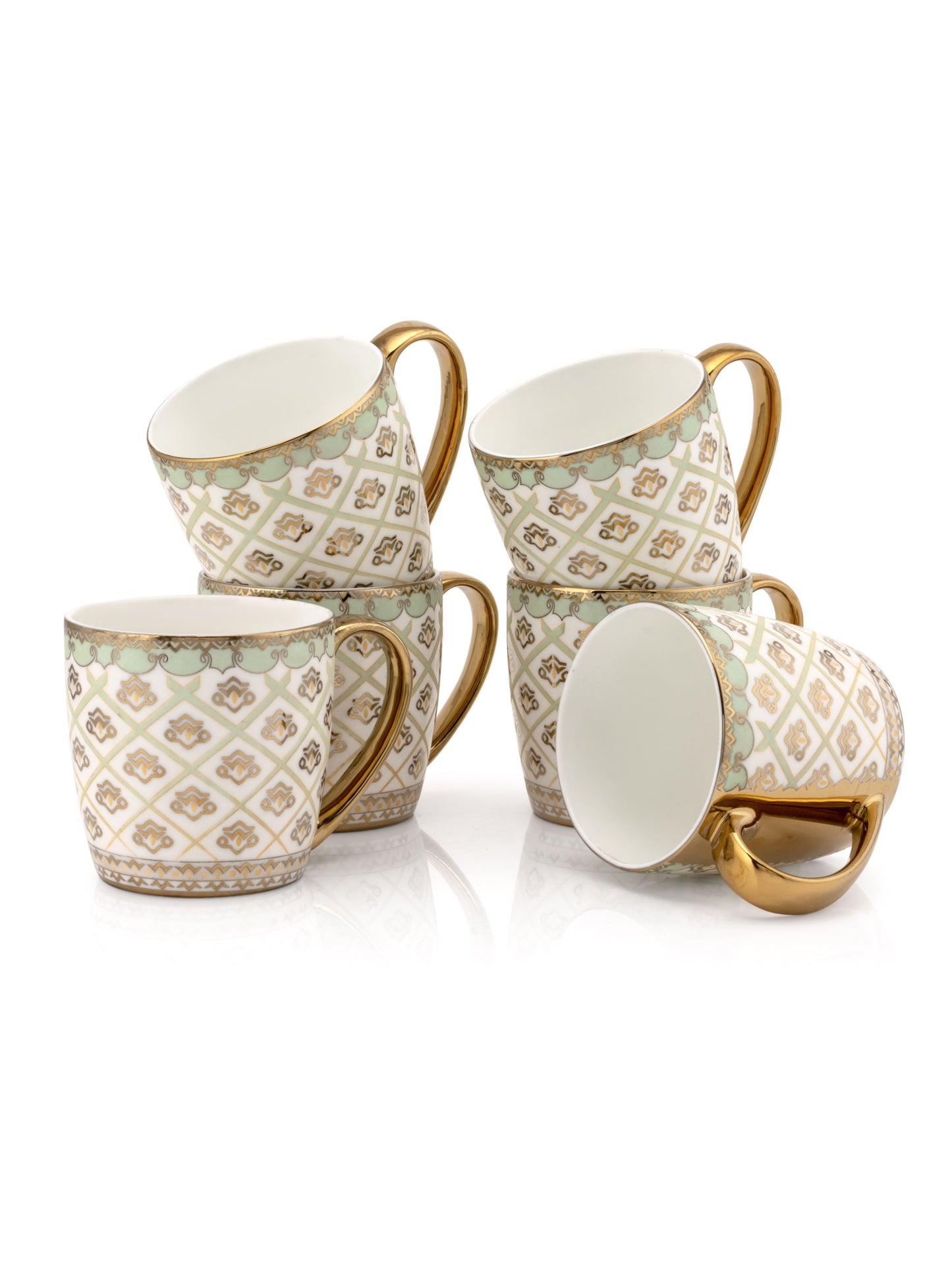 Alton Ebony Coffee & Tea Mugs, 150ml, Set of 6 (E651)