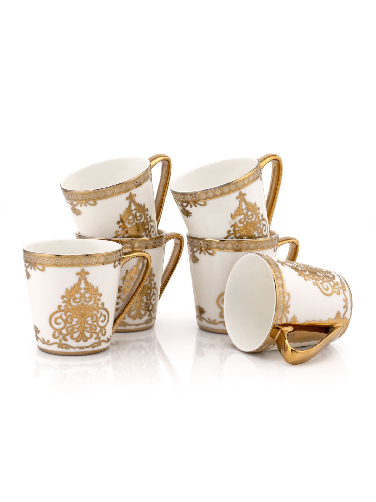 Rock Ebony Coffee & Tea Mugs, 150ml, Set of 6 (E605)