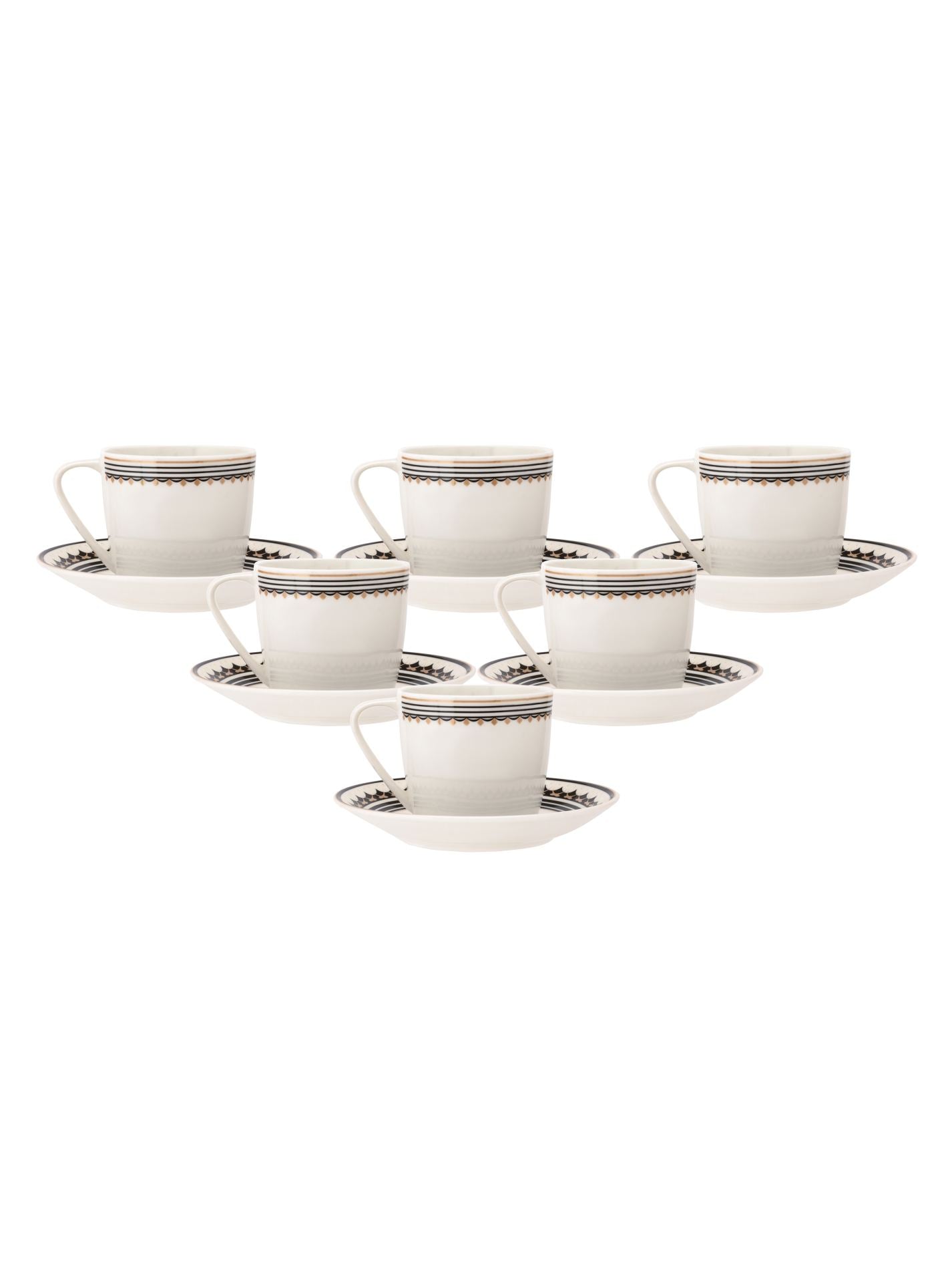 Cheers Super Cup & Saucer, 170 ml, Set of 12 (6 Cups + 6 Saucers) (S382)