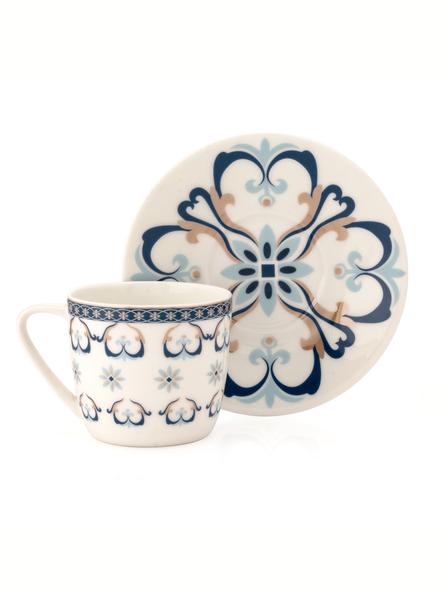 Cheers Super Cup & Saucer, 210 ml, Set of 12 (6 Cups + 6 Saucers) (S388)