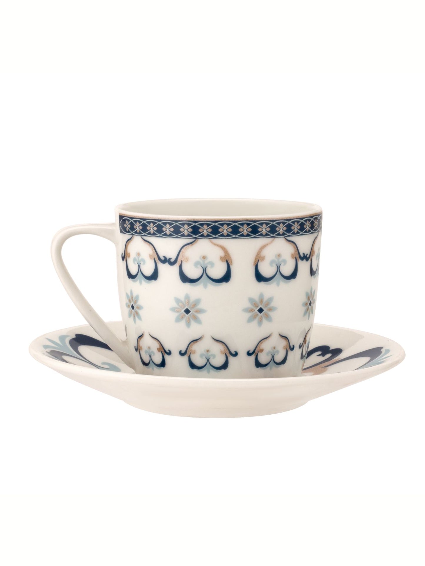Cheers Super Cup & Saucer, 210 ml, Set of 12 (6 Cups + 6 Saucers) (S388)