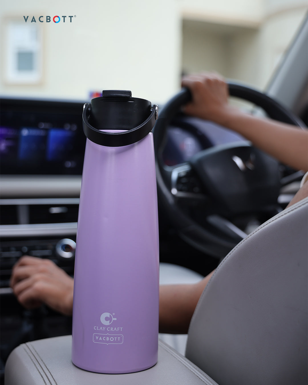 Vacbott Vacuum Bottle, Bolt Double Walled 24 Hours Hot and Cold Water Bottle, 1060ml