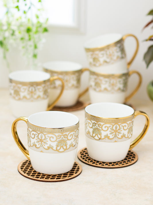 Alton Ebony Coffee & Tea Mugs, 200ml, Set of 6 (E650)