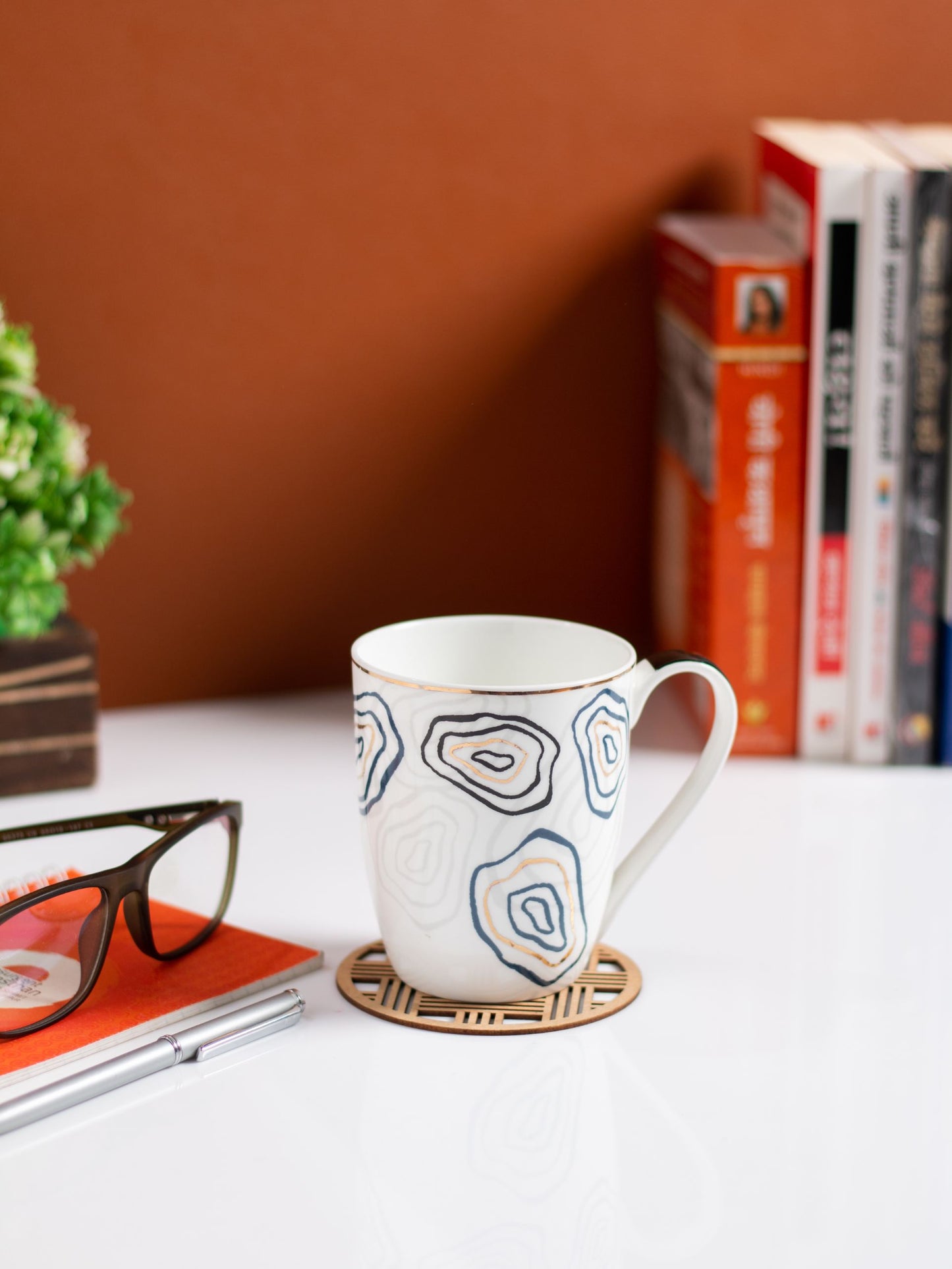 JCPL Oxford Posh Coffee/ Milk Mug, 1 Piece, 310ml (D405)