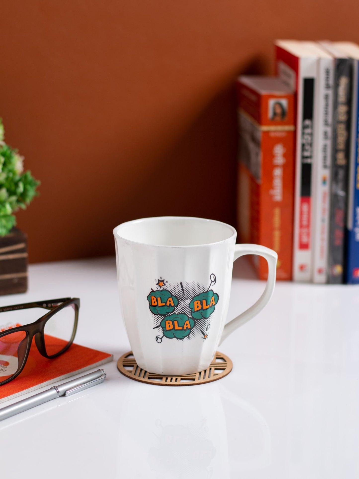 JCPL Bingo Porcelain Coffee/ Milk Mug, 1 Piece, 390ml