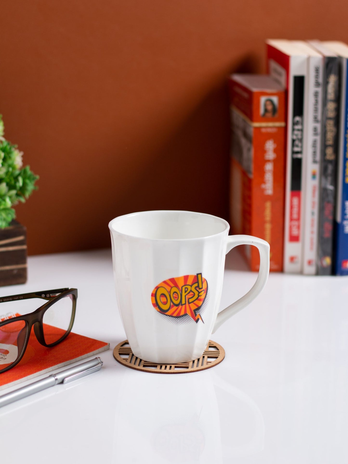 JCPL Bingo Porcelain Coffee/ Milk Mug, 1 Piece, 390ml