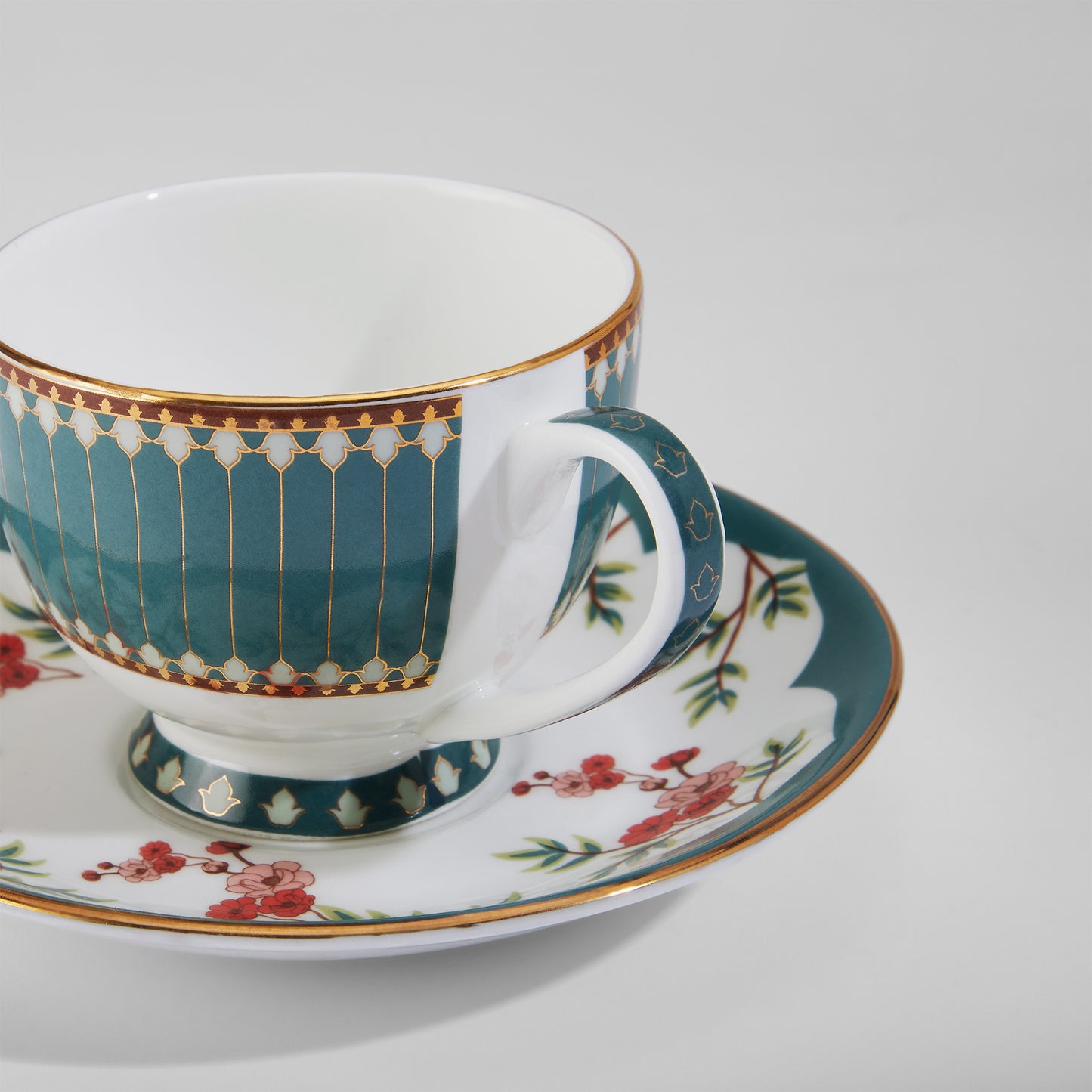 India Circus Grandeur Greens Olive Tea Set
