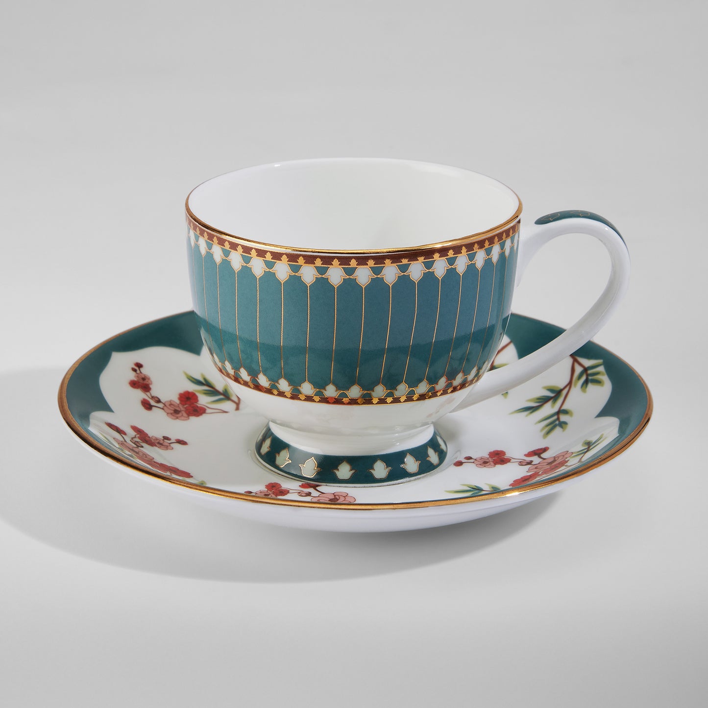 India Circus Grandeur Greens Olive Tea Set