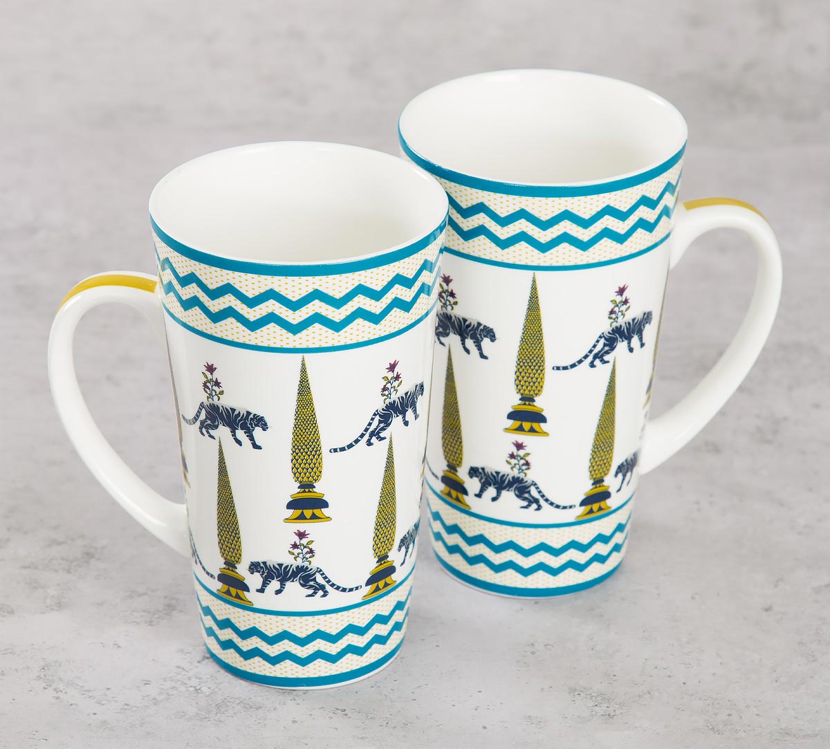 India Circus Mystical Gardens Tall Milk/Coffee Mugs 600ml Set of 2