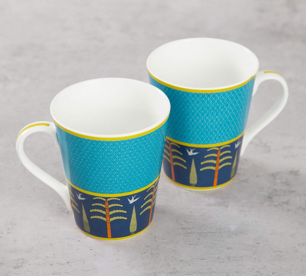India Circus Mystical Gardens Zing Milk Mugs 340ml Set of 2