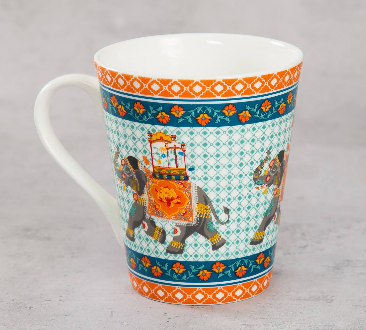 India Circus Swirling Safari Zing Milk Mugs 340ml Set of 2