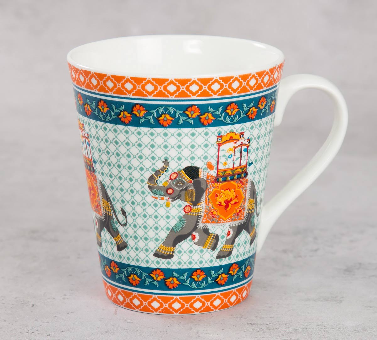 India Circus Swirling Safari Zing Milk Mugs 340ml Set of 2