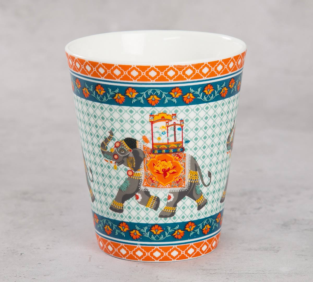 India Circus Swirling Safari Zing Milk Mugs 340ml Set of 2