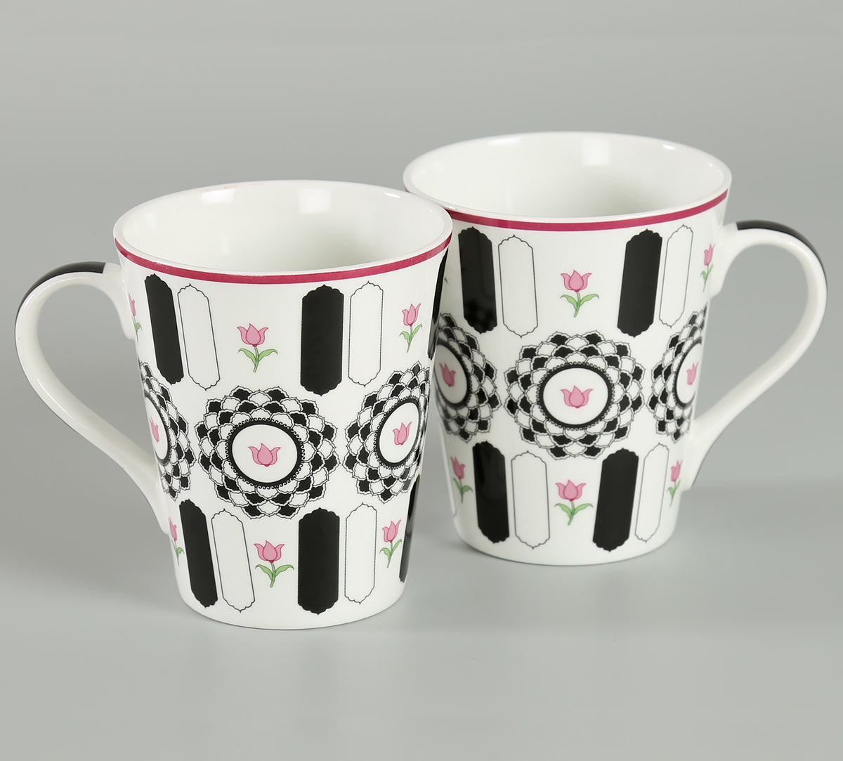 India Circus Appliqued Harmony Zing Milk Mugs 340ml Set of 2