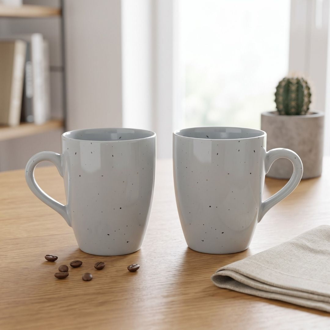 JCPL Porcelain Coffee Mug (Set of 2) Matte Finish Mug for Home, Office & Gifting, 270 ml