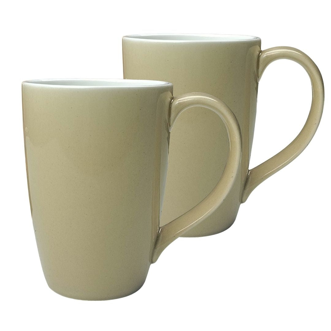 JCPL Porcelain Milk & Coffee Mug (Set of 2) Textures Aroma Glossy Finish Mug for Home, Office & Gifting, 270 ml