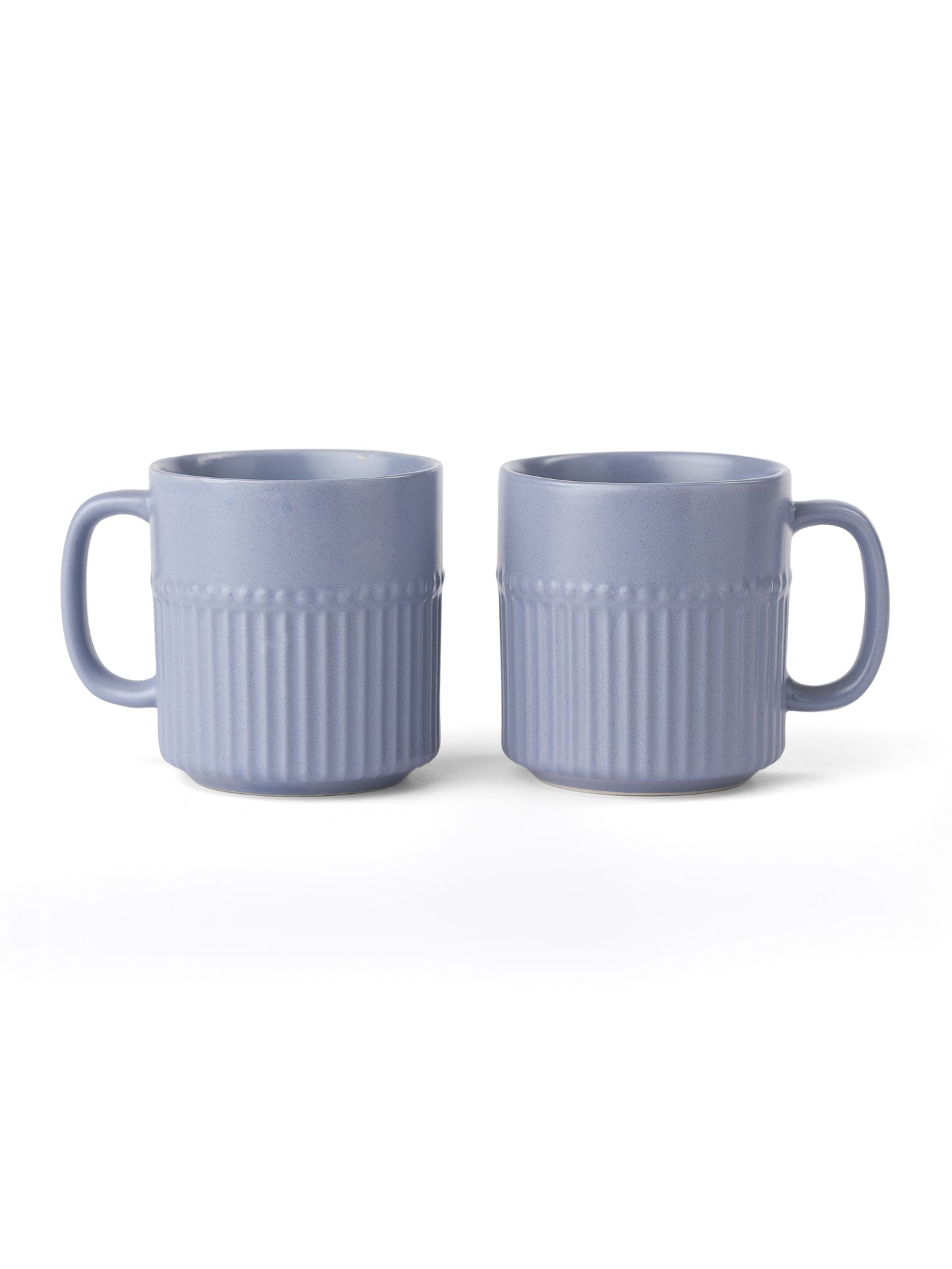 Crimson Pebble Matte Blue Coffee & Tea Mugs Set of 6, 220 ml