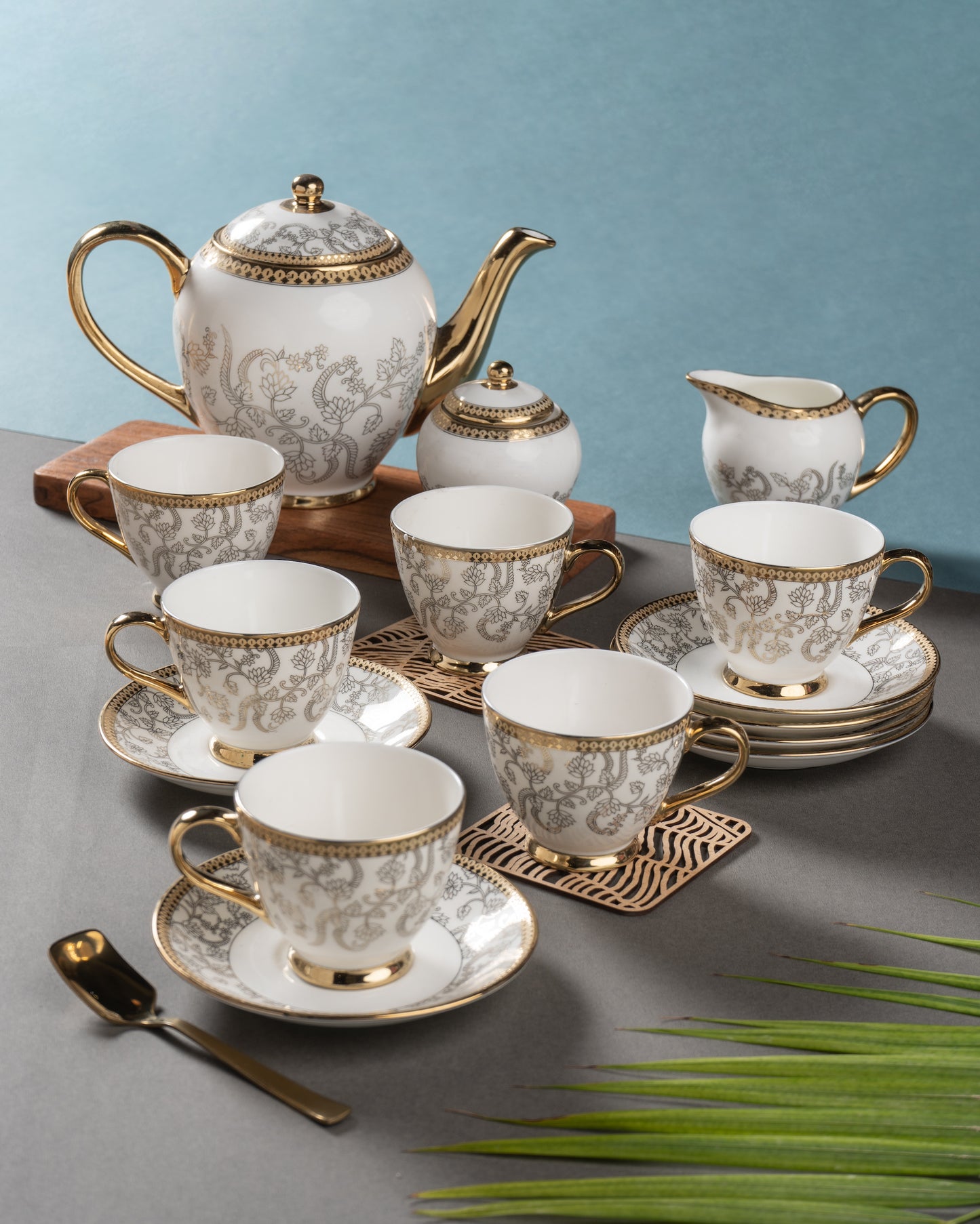 King Ebony Tea Set of 15 (E603)