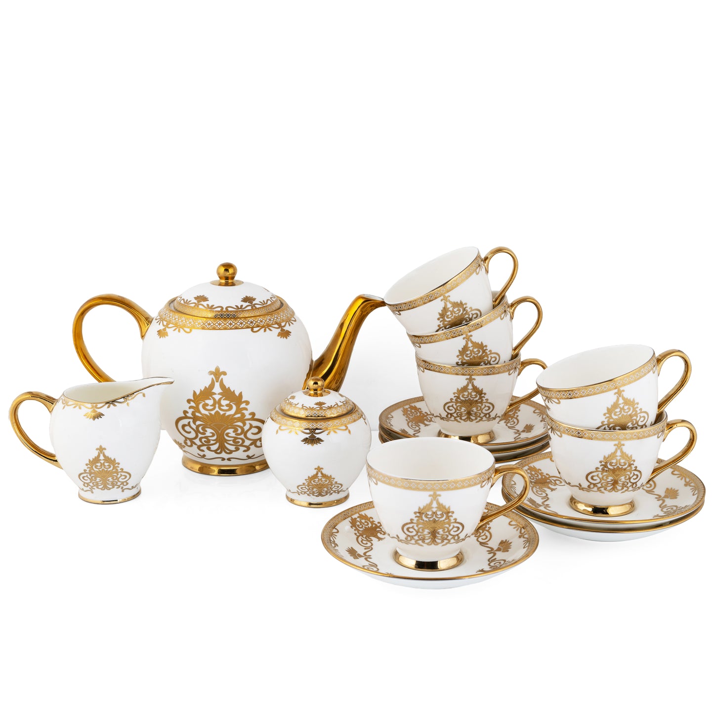 King Ebony Tea Set of 15 (E602)