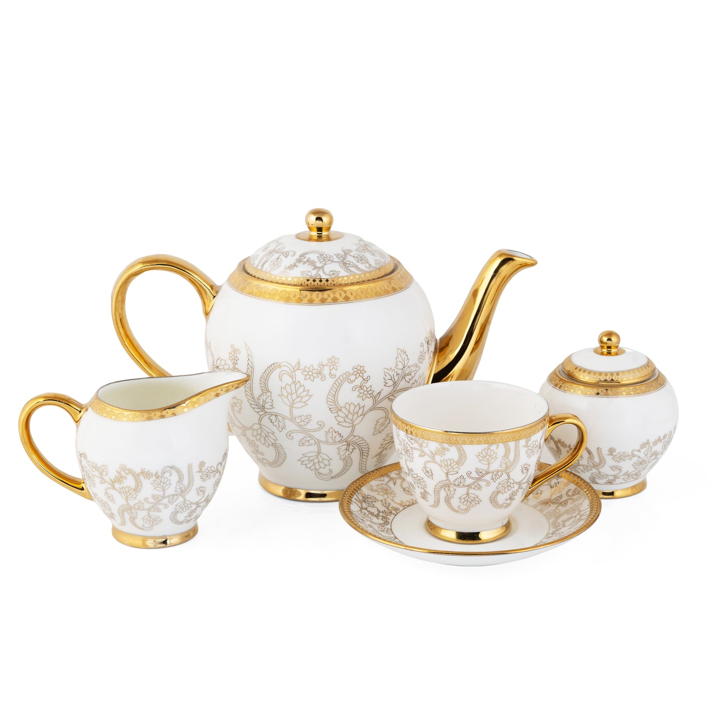 King Ebony Tea Set of 15 (E603)