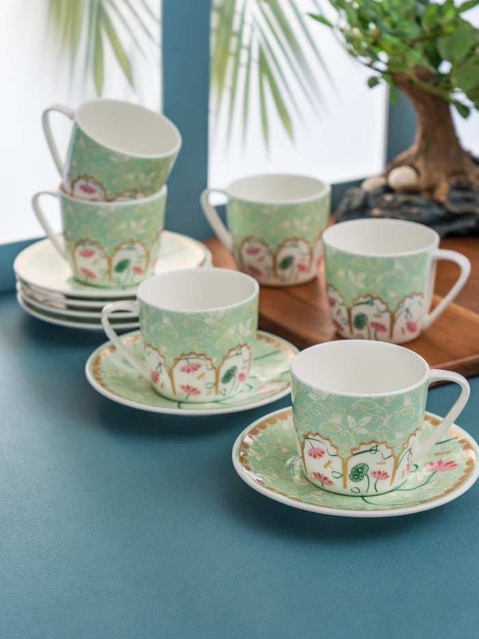 Cheers Super Cup & Saucer, 170 ml, Set of 12 (6 Cups + 6 Saucers) (S386)