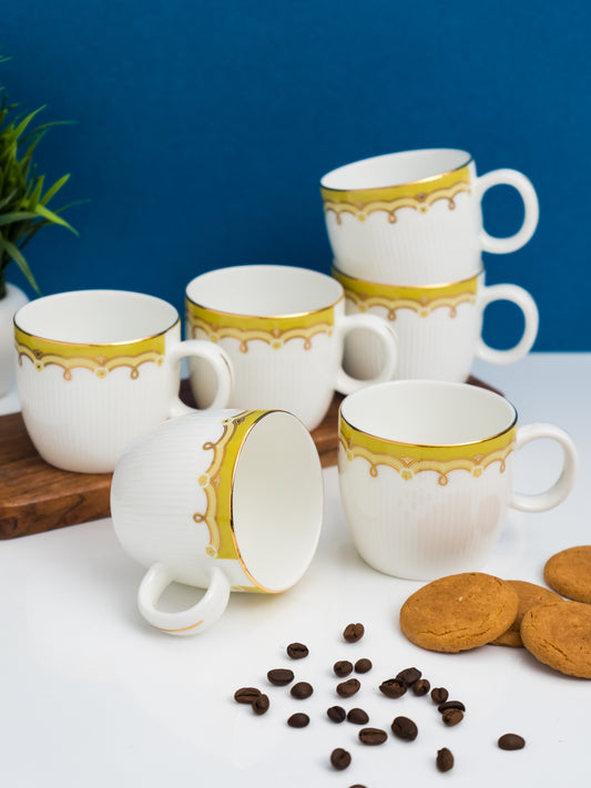 Barrel Impression Coffee & Tea Mugs, 210ml, Set of 6 (1406)