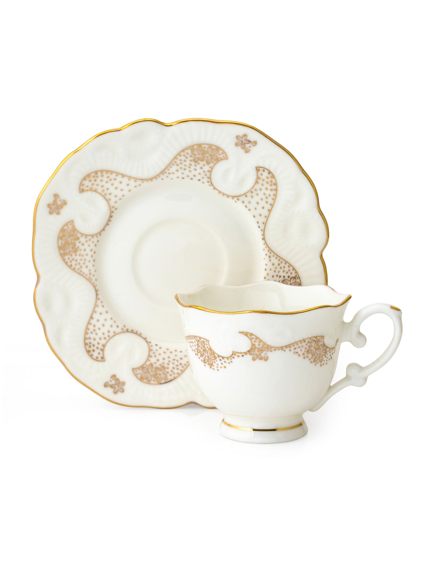 Chinar Shalimar Cup & Saucer, 210 ml, Set of 12 (6 Cups + 6 Saucers) (SH902)