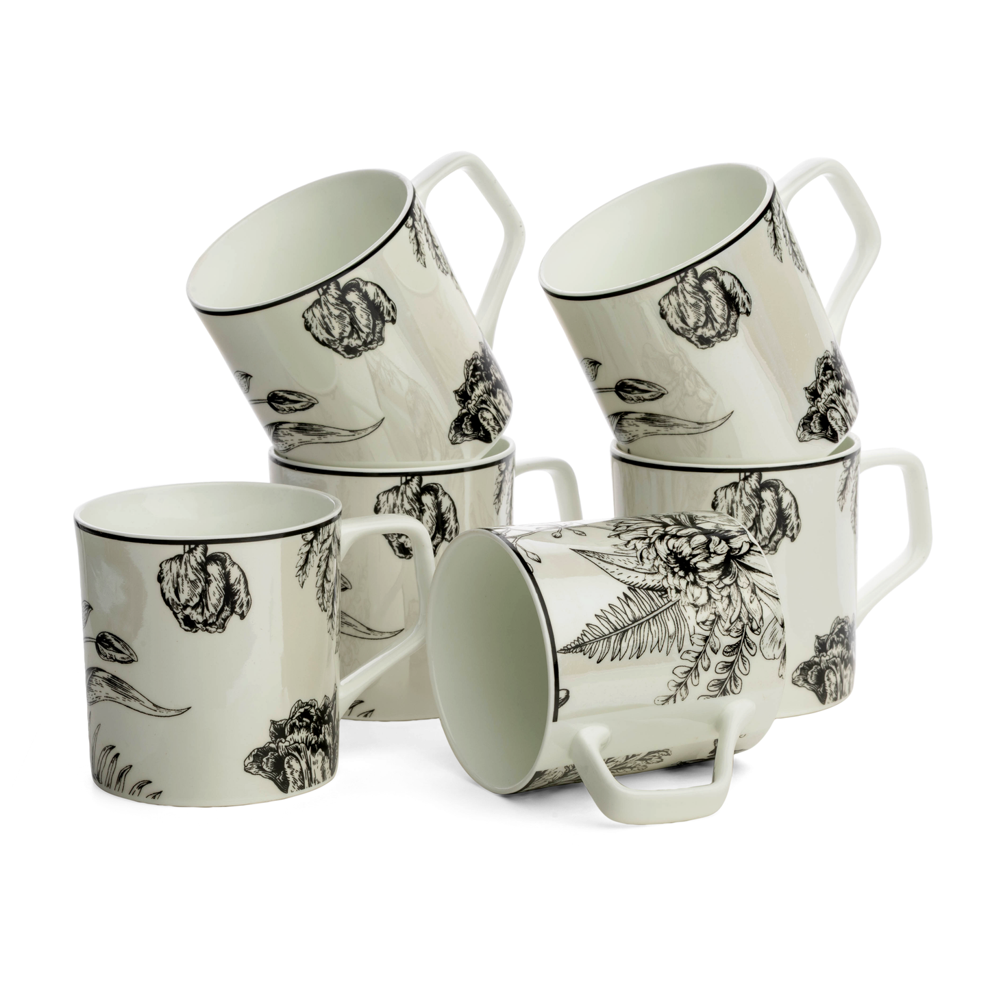 Clay Craft Director Coffee & Tea Mugs, 200ml, Set of 6 (H379)