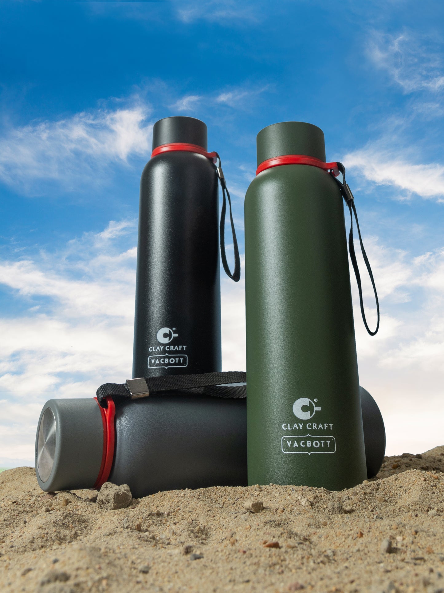 Vacbott Vacuum Bottle, Everest Double Walled 24 Hours Hot and Cold Water Bottle, 720ml