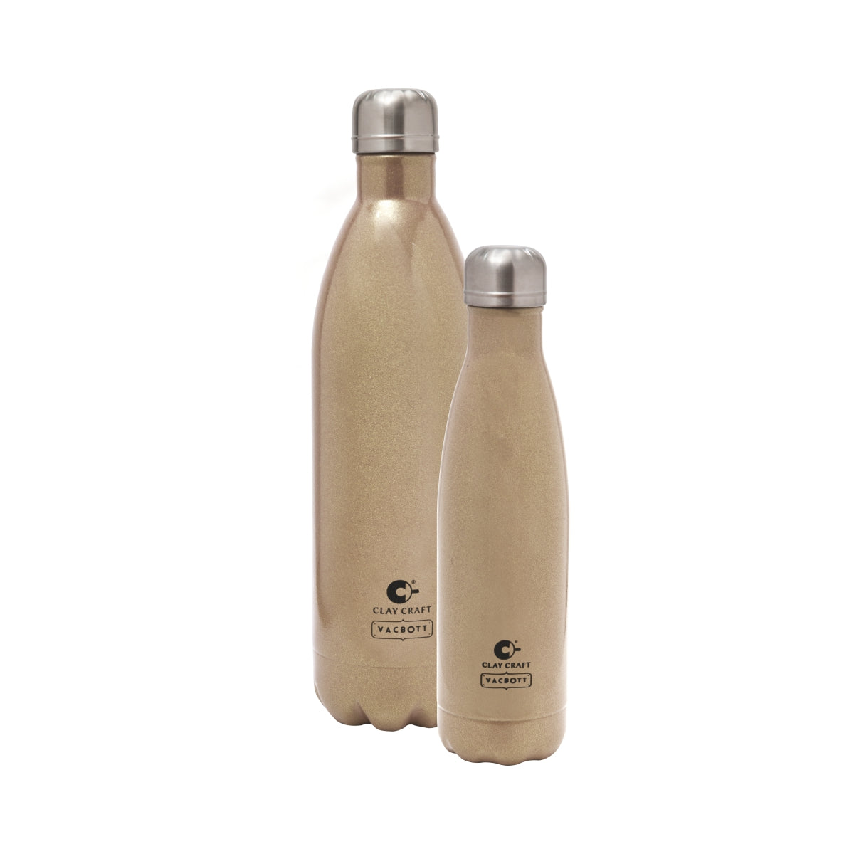 Vacbott Vaccum Bottle, Fiesta Double Walled Combo Set 24 Hours Hot and Cold Water Bottle (Set of 2), BIS Certified