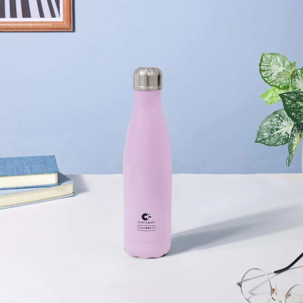 Vacbott Vaccum Bottle, 500ml Stark Double Walled 24 Hours Hot and Cold Water Bottle, BIS Certified, 500 ml