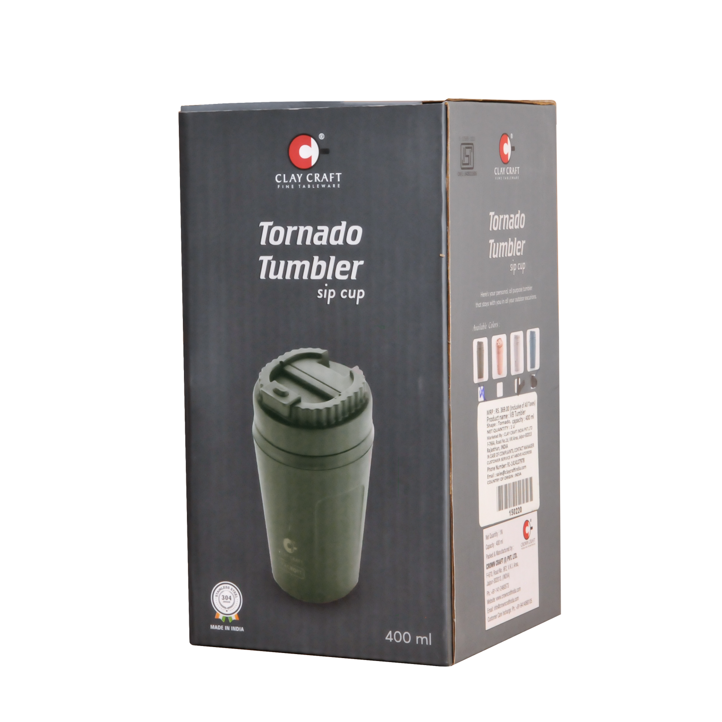 Vacbott Tornado Tumbler 400ml – PUF Insulated Double Walled Hot & Cold