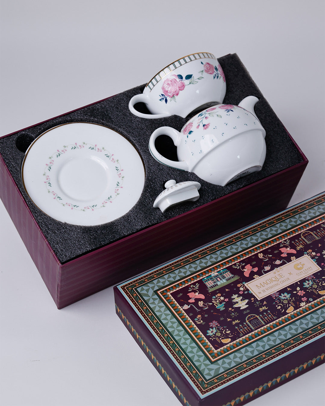 Magique by The Wishing Chair x Clay Craft Portrait of a Rose – Tea for One Set