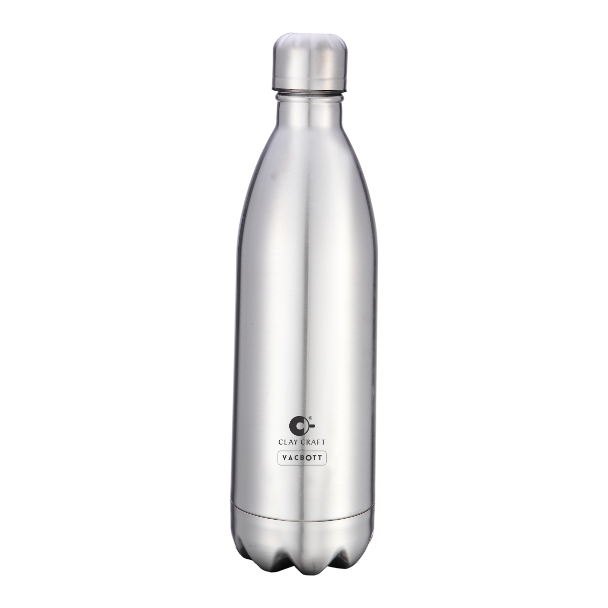 Vacbott Vaccum Bottle, Stark Double Walled 24 Hours Hot and Cold Water Bottle with Bag, Silver