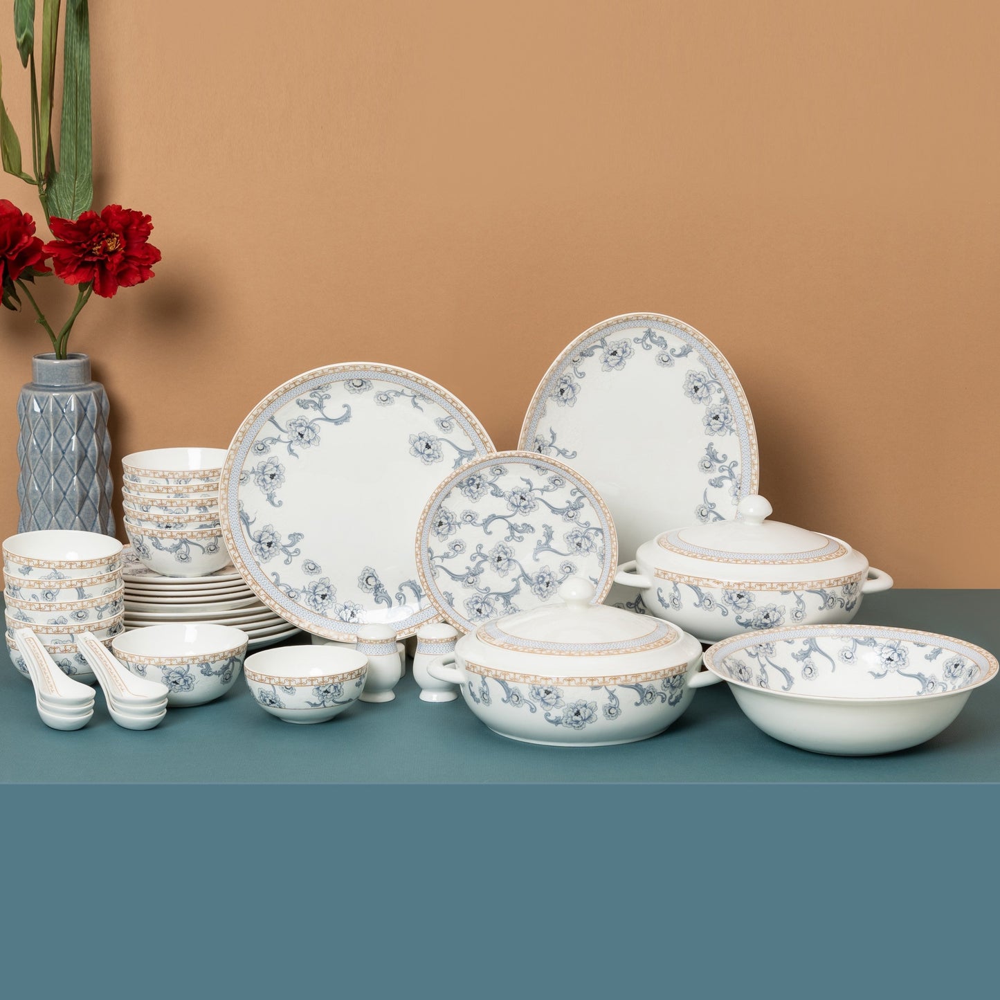 Urmi Super Dinner Set of 38 (S387) - Clay Craft India