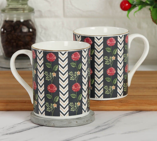 India Circus Gruidae's Trance Coffee & Milk Mug Set of 2, 360 ml