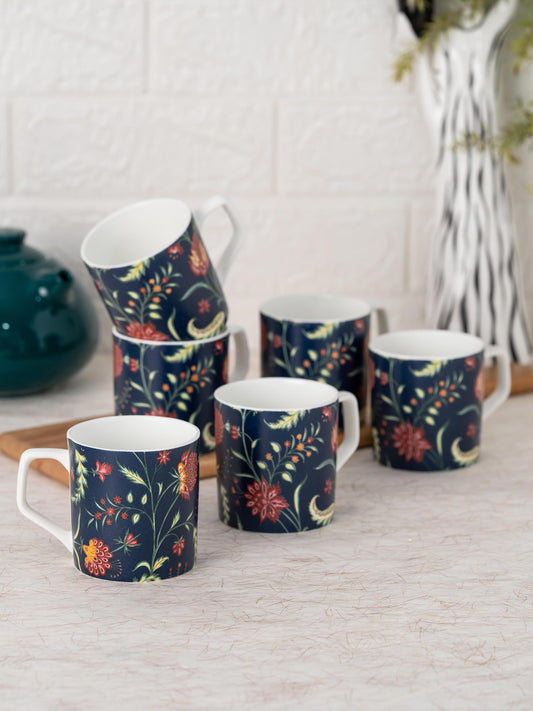 JCPL Gardenia Director Coffee Mug/ Tea Cup, 200ml, Set of 6, GS304