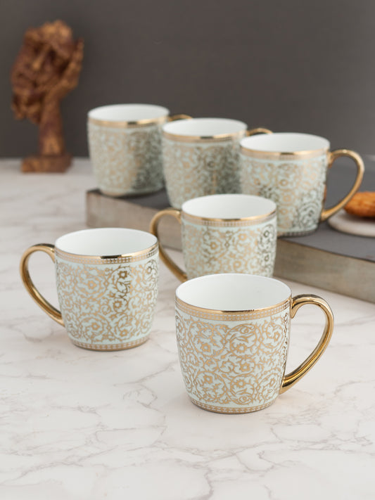 Alton Ebony Coffee & Tea Mugs, 200ml, Set of 6 (E646)