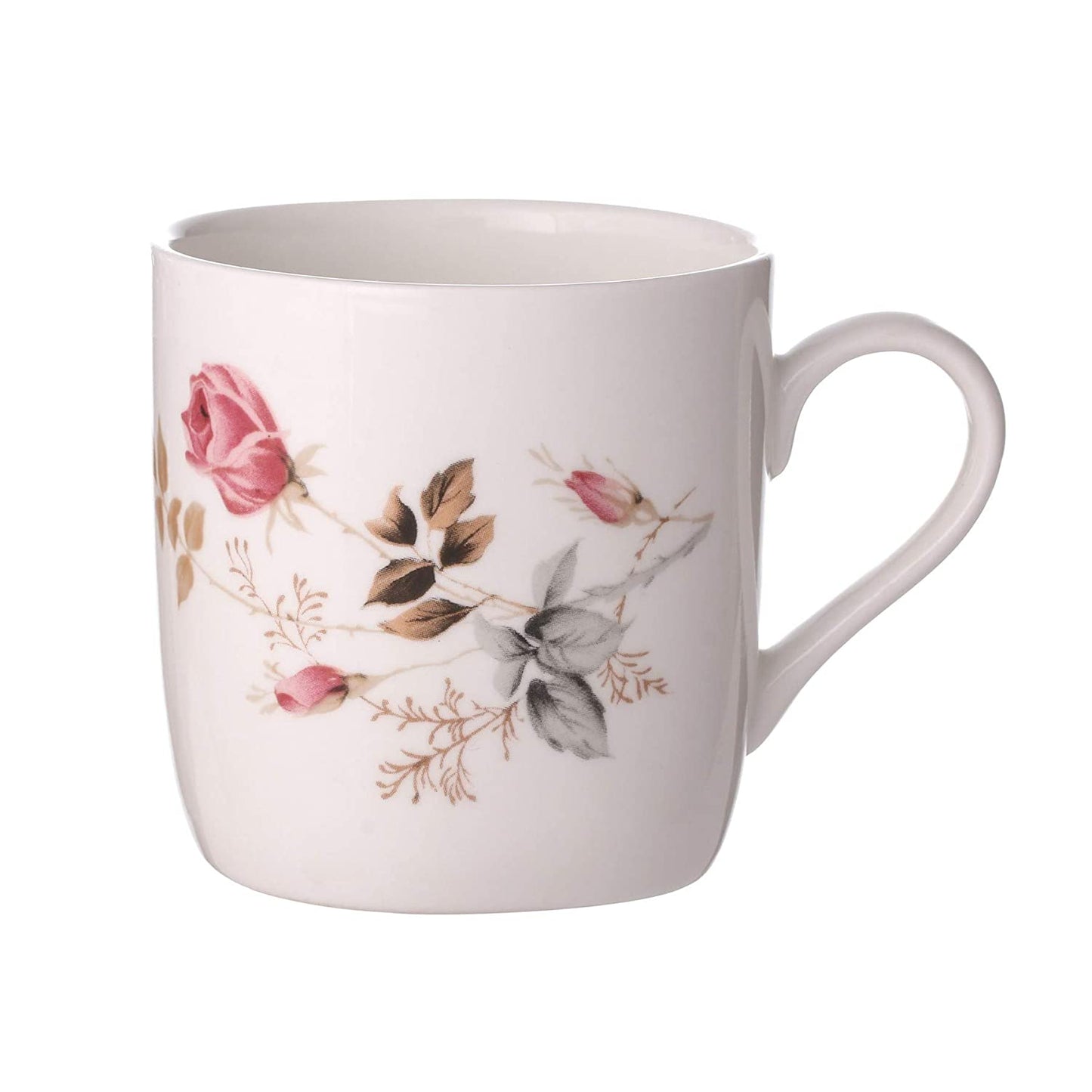 Asian Microwave Safe Floral Coffee & Tea Mugs, 200ml, Set of 6 (MW082)