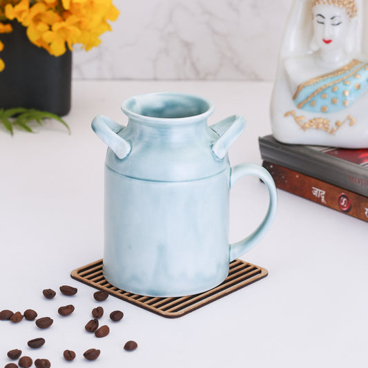 Dino Creme Coffee & Milk Mug, 330ml, 1 Piece (D2) - Clay Craft India